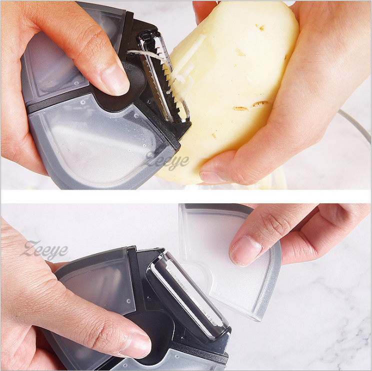 Multi-Function Peeler 3-in-1 | 3-in-1 Vegetable & Fruit Peeler | Triple-Action Peeler
 | All-in-One Peeler Tool