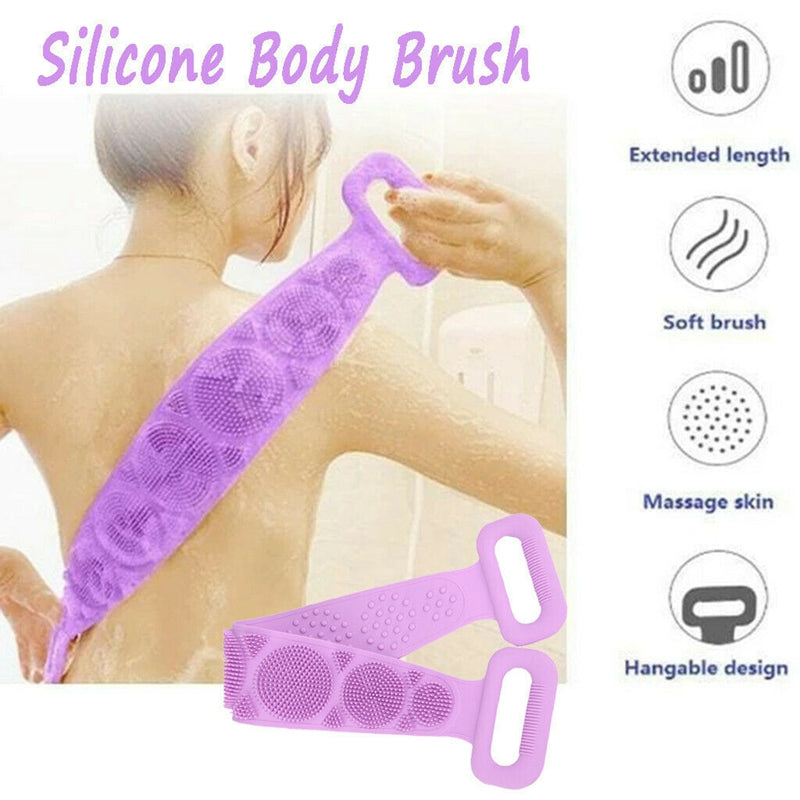 Silicone Bath Brush | Exfoliating Body Belt | Shower Body Brush | Exfoliating Silicone Belt