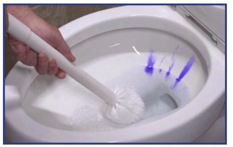 New Toilet Bowl Spray Away Cleaning Brush