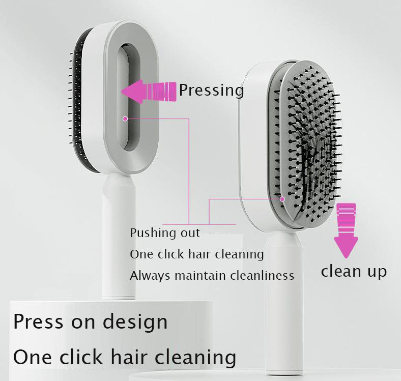 Pressing type cleaning design air cushion comb for women's long hair, specialized comb