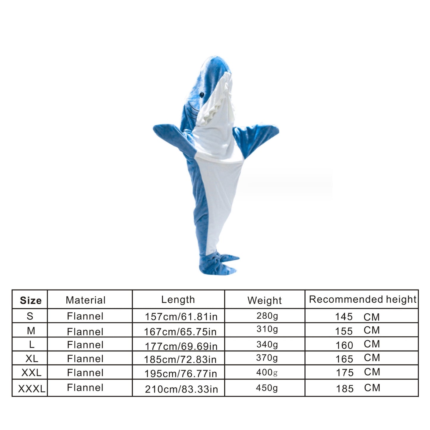 Shark Cartoon Sleeping Bag Pajamas |Shark Print Sleeping Bag PJs | Cartoon Shark PJs for Kids/Adults | Shark Sleeping Bag for Children/Adults