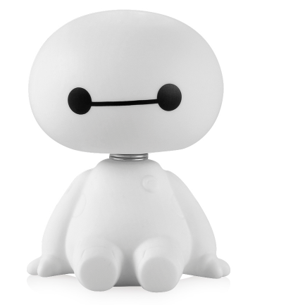 Shaking Baymax Ornament | Baymax Car Ornament | Baymax Head Shaker | Shaking Baymax Charm