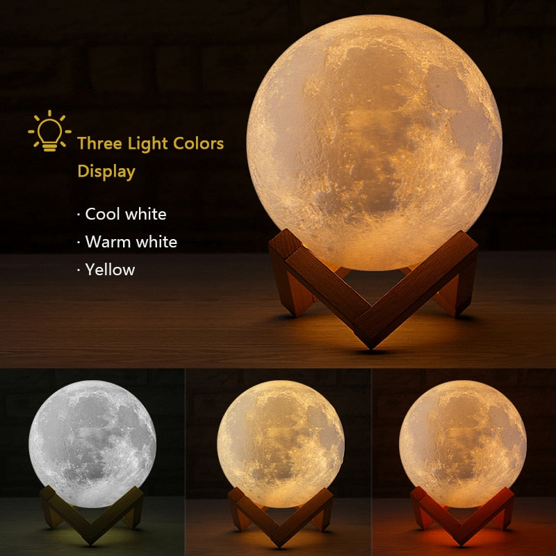 Music Moon Lamp Night Light (Rechargeable Bluetooth)