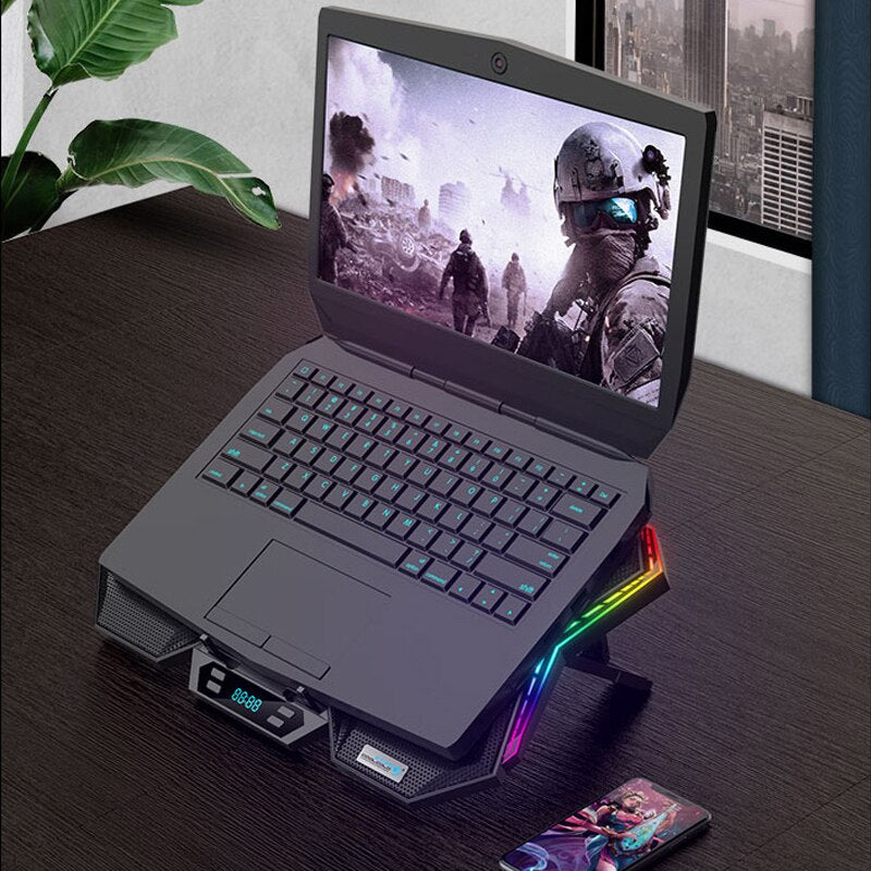 Laptop Cooler with RGB | RGB Gaming Laptop Cooler | Six-Fan Laptop Cooling Pad | Gaming Laptop Cooling Pad