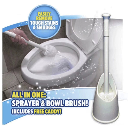 New Toilet Bowl Spray Away Cleaning Brush