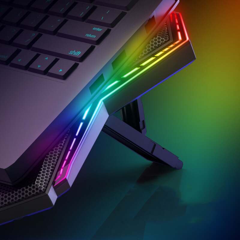 Laptop Cooler with RGB | RGB Gaming Laptop Cooler | Six-Fan Laptop Cooling Pad | Gaming Laptop Cooling Pad