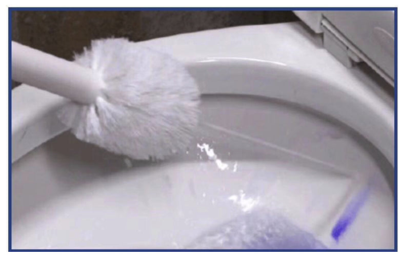 New Toilet Bowl Spray Away Cleaning Brush