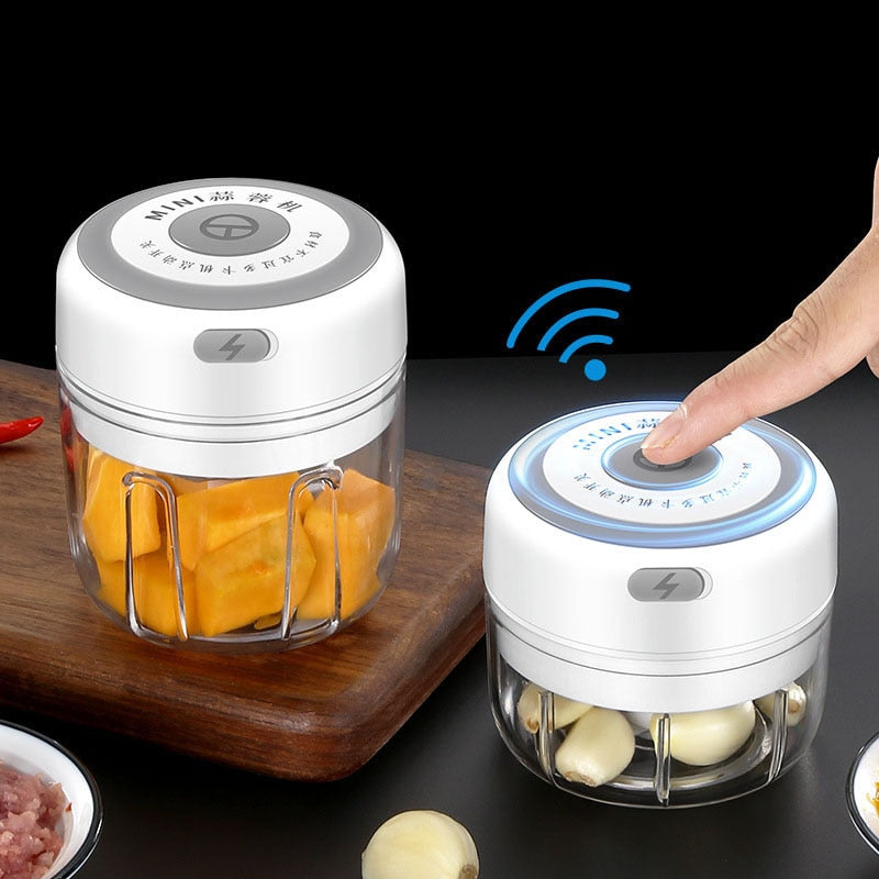 USB Electric Garlic Chopper | Wireless Garlic Mincer | Mini USB Garlic Grinder | Electric Garlic Crusher