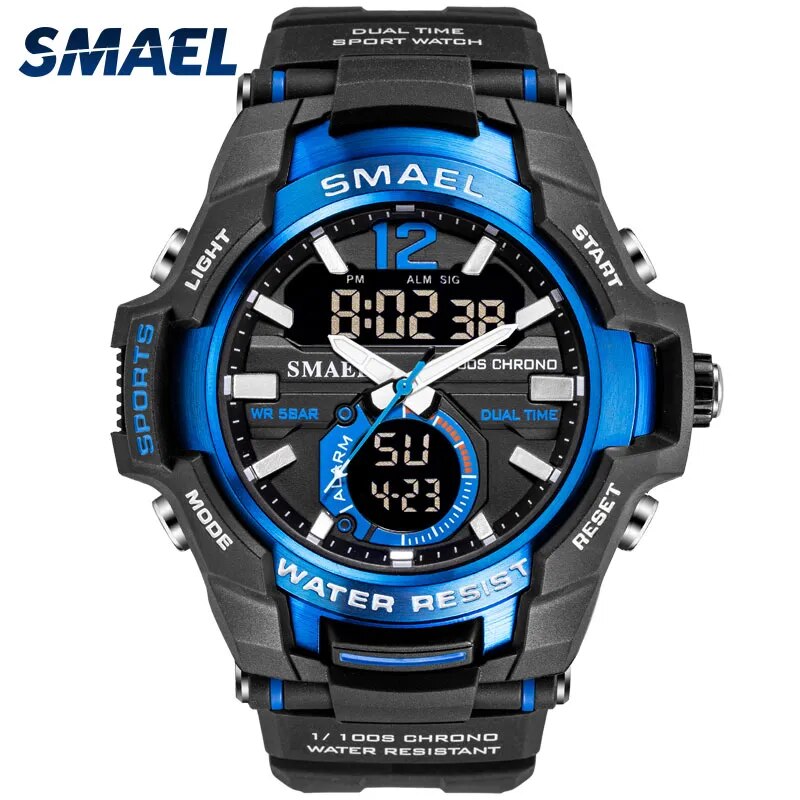 SMAEL Sport Watch Waterproof 50M 1805 Men's Digital Military Army Watch